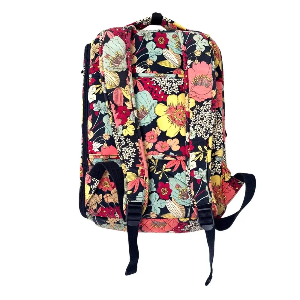 Vera Bradley Large Laptop Backpack in Happy Snails Rare Retired Floral